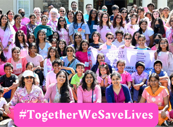 A group of people that are standing together.